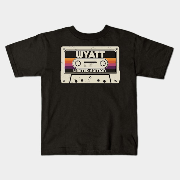 Wyatt Name Limited Edition Kids T-Shirt by Saulene